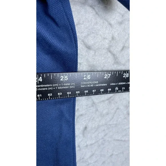 Quiksilver Polo Shirt Mens 2XL Blue Solid Waterman Tagless Casual Short Sleeve - Picture 5 of 9